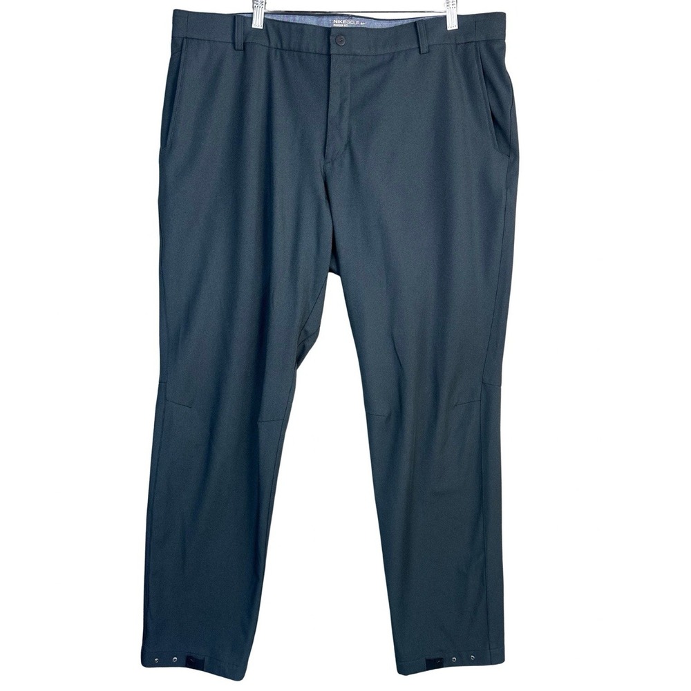 Nike Golf Dri-FIT Modern Fit Gray Chino Mens Pants 40x32 Adjustable Ankle Cuffs